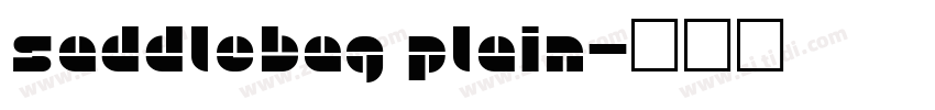 Saddlebag Plain字体转换